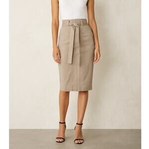 Robert Rodriguez Belted Pencil Midi Skirt